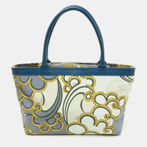 Emilio Pucci Multicolor Canvas and Leather Shopper Tote, Tote Handbags - Luxury Closet catalog