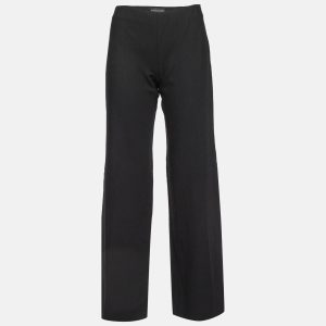 Emporio Armani Black Wool Wide Leg Trousers S, Clothing - Luxury Closet catalog