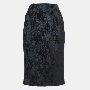 Emporio Armani Black Floral Jacquard Midi Skirt M, Skirts - Luxury Closet catalog
