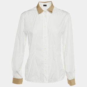 Emporio Armani White Cotton Button Front Shirt M, Shirts & Tops - Luxury Closet catalog