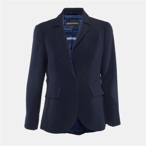 Emporio Armani Navy Blue Crepe Button Front Blazer L, Coats & Jackets - Luxury Closet catalog