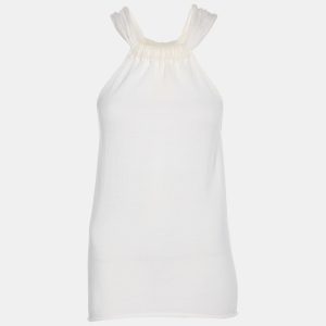 Emporio Armani Cream Cotton Knit Top M, Shirts & Tops - Luxury Closet catalog