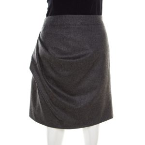 Emporio Armani Grey Knit Draped Mini Skirt M, Skirts - Luxury Closet catalog