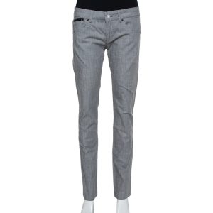 Emporio Armani Grey Cotton 5 Pocket Detail Tapered Leg Trousers L, Jeans - Luxury Closet catalog
