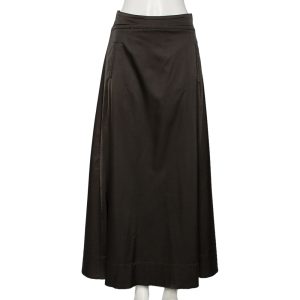 Emporio Armani Dark Grey Sateen Pocketed Maxi Skirt M, Skirts - Luxury Closet catalog