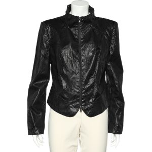Emporio Armani Black Textured Cotton Zip Front Jacket L, Coats & Jackets - Luxury Closet catalog