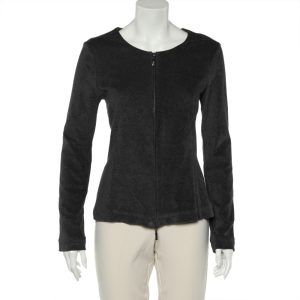 Emporio Armani Grey Terry Zip Front Jacket M, Coats & Jackets - Luxury Closet catalog