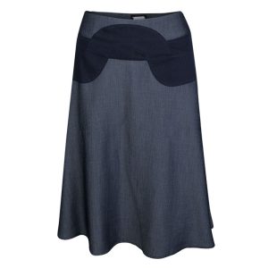 Emporio Armani Indigo Contrast Waist Panel Detail A-line Skirt M, Skirts - Luxury Closet catalog