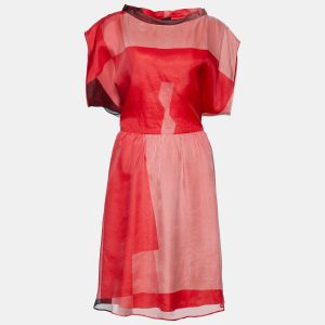 Emporio Armani Colorblock Silk Mock Neck Midi Dress L, Dresses - Luxury Closet catalog