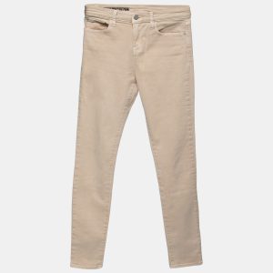 Emporio Armani Beige Denim Logo Embroidered Skinny Jeans Waist 29", Jeans - Luxury Closet catalog