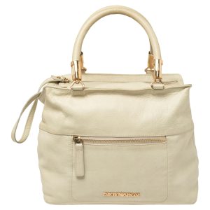 Emporio Armani Pale Green Leather Double Zip Tote, Tote Handbags - Luxury Closet catalog