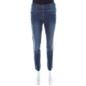 Escada Indigo Faded Effect Denim Cropped Skinny Jeans S, Jeans - Luxury Closet catalog