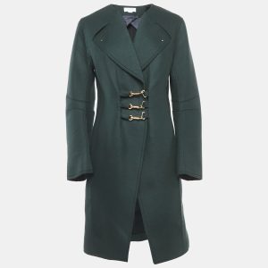 Esteban Cortazar Green Felt Mid-Length Coat M, Coats & Jackets - Luxury Closet catalog