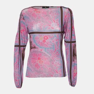 Etro Purple/Multicolor Printed Jersey Full Sleeve Top M, Shirts & Tops - Luxury Closet catalog