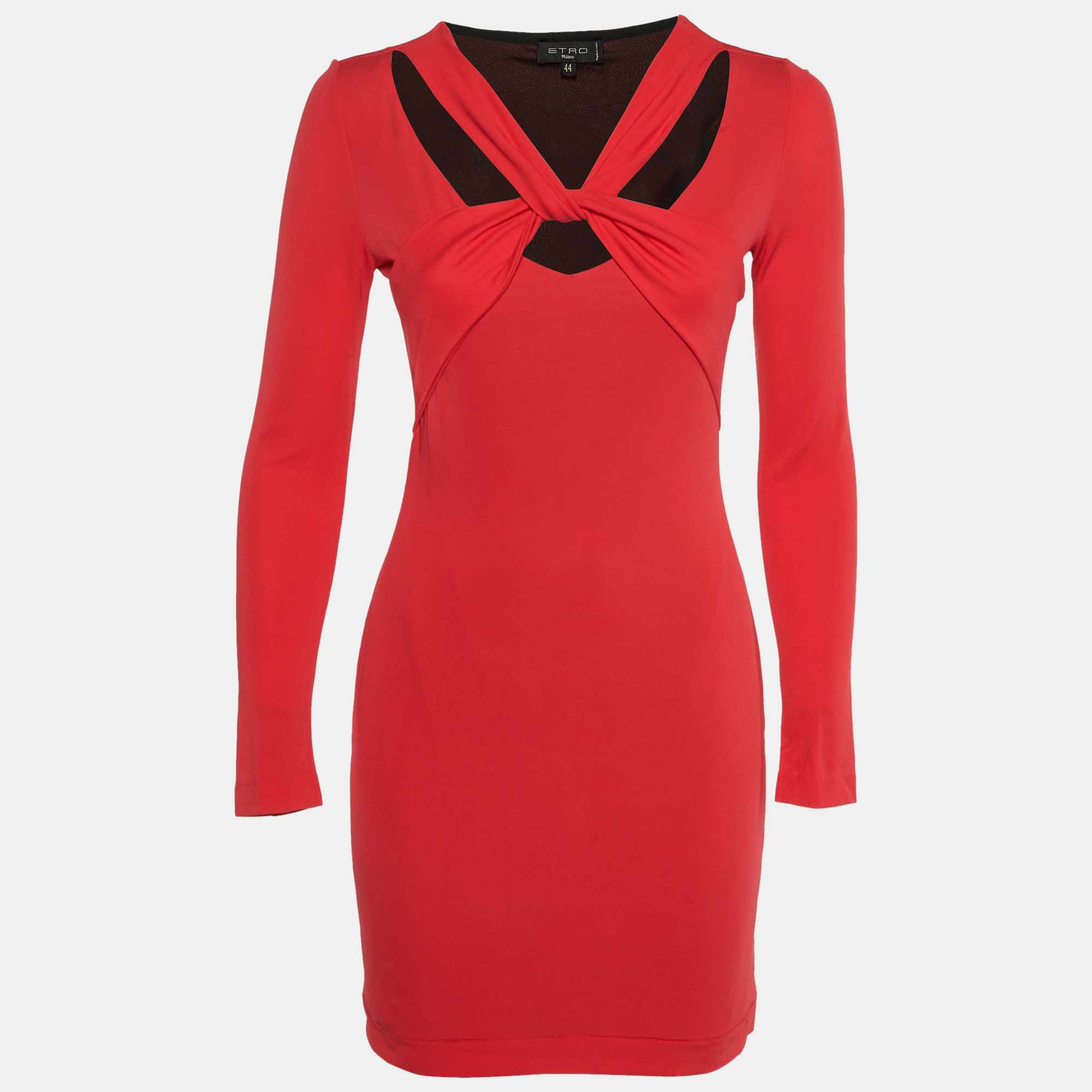 Etro Red Jersey Cross Neck Detail Mini Dress M, Dresses - Luxury Closet catalog