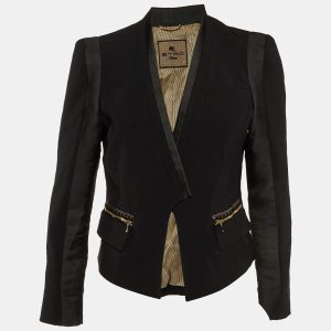 Etro Black Cady Button Front Fitted Jacket M, Coats & Jackets - Luxury Closet catalog