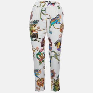 Etro White Printed Silk Capri Pants S, Clothing - Luxury Closet catalog
