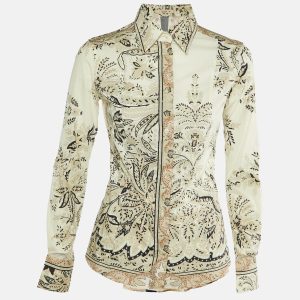 Etro Cream Floral Paisley Print Cotton Button Front Shirt S, Shirts & Tops - Luxury Closet catalog
