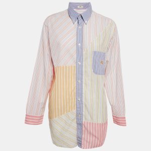 Etro Multicolor Striped Cotton Paneled Oversized Shirt M, Shirts & Tops - Luxury Closet catalog