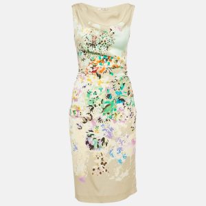Etro Multicolor Printed Silk Ruched Knee-Length Dress M, Dresses - Luxury Closet catalog