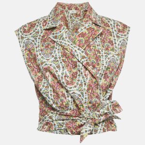 Etro Multicolor Floral Print Sleeveless Wrap Top M, Shirts & Tops - Luxury Closet catalog