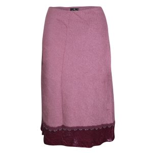 Etro Pink Wool Blend Velvet Trim Bead Detail Midi Skirt S, Skirts - Luxury Closet catalog
