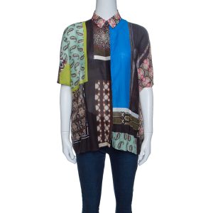 Etro Multicolor Printed Cotton Oversized Shirt M, Shirts & Tops - Luxury Closet catalog