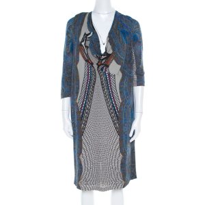 Etro Multicolor Paisley Printed Cowl Neck Shift Dress L, Dresses - Luxury Closet catalog