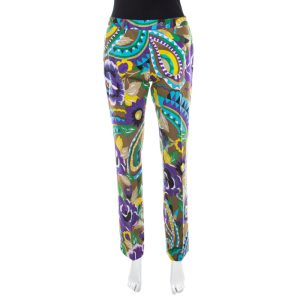 Etro Multicolor Printed Cotton Straight Fit Trouser M, Clothing - Luxury Closet catalog