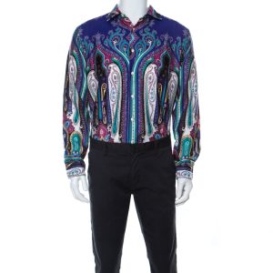 Etro Multicolor Paistley Print Cotton Shirt L, Shirts & Tops - Luxury Closet catalog