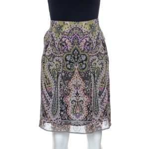 Etro Multicolor Paisley Print Silk Skirt S, Skirts - Luxury Closet catalog