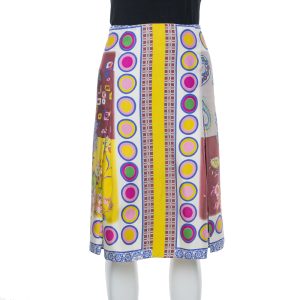 Etro Multicolor Floral Print Silk Pleated Skirt M, Skirts - Luxury Closet catalog