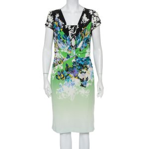 Etro Multicolor Printed Silk Draped Detail Midi Dress L, Dresses - Luxury Closet catalog