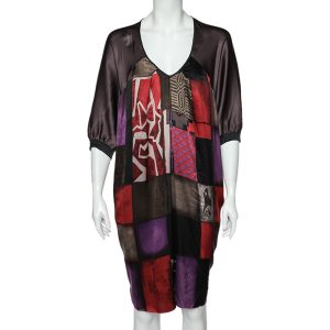 Etro Multicolor Printed Silk Oversized Shift Dress S, Dresses - Luxury Closet catalog