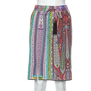 Etro Multicolor Paisley Printed Silk Mini Skirt M, Skirts - Luxury Closet catalog