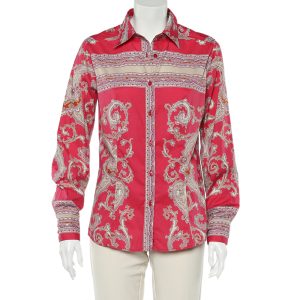 Etro Pink Paisley Printed Cotton Button Front Shirt L, Shirts & Tops - Luxury Closet catalog