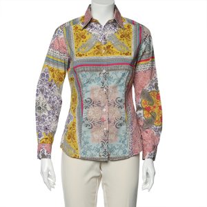Etro Multicolor Floral Printed Cotton Button Front Shirt M, Shirts & Tops - Luxury Closet catalog