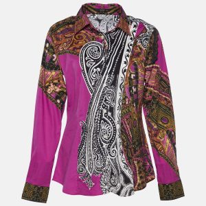 Etro Multicolor Printed Cotton Button Front Shirt L, Shirts & Tops - Luxury Closet catalog