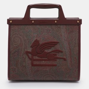 Etro Brown Paisley Print Coated Canvas Mini Love Trotter Tote, Tote Handbags - Luxury Closet catalog