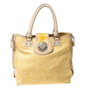Etro Yellow Paisley Embossed Patent Leather Tote, Tote Handbags - Luxury Closet catalog