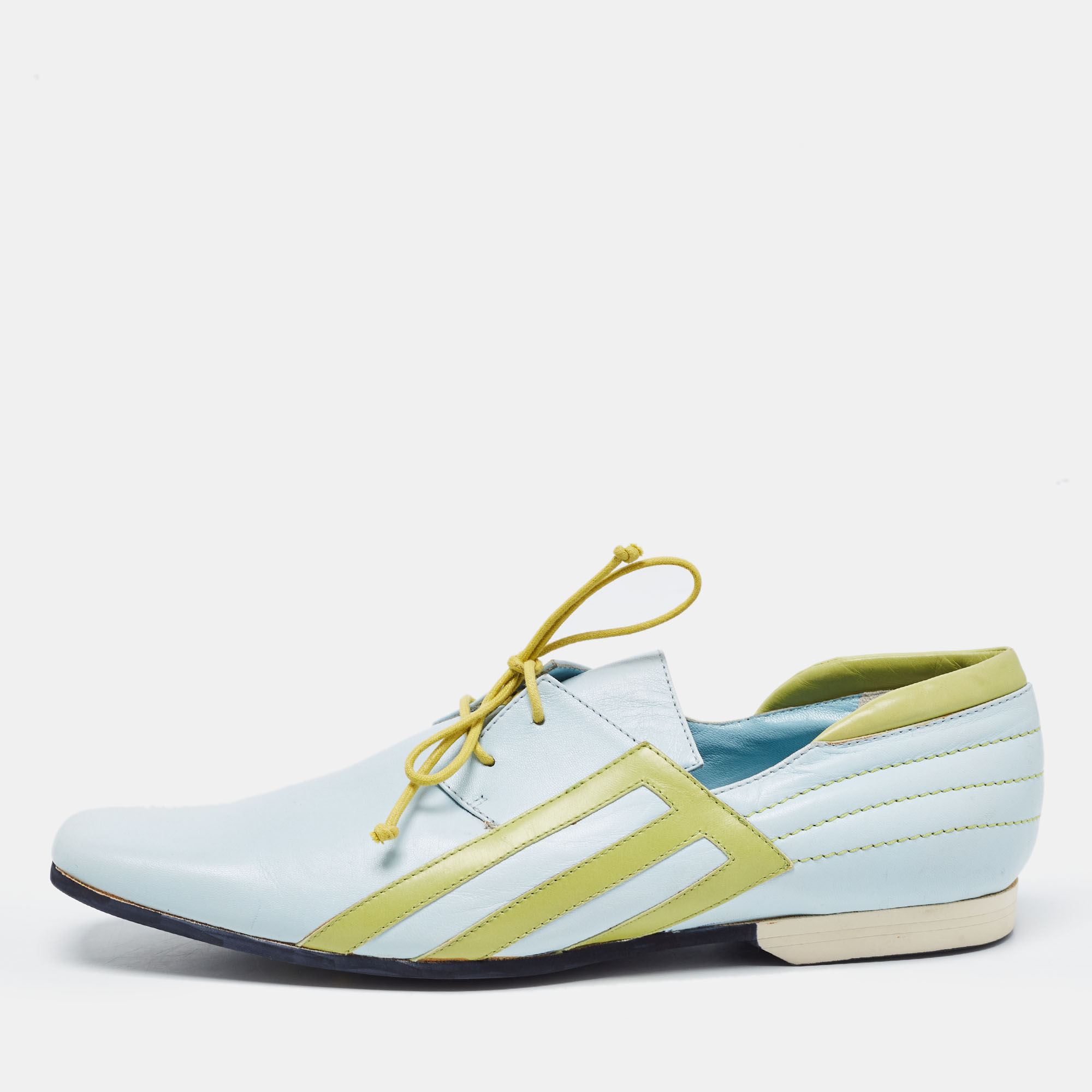Etro Green/Blue Leather Lace Oxfords Size 39, Shoes - Luxury Closet catalog