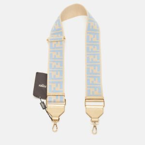 Fendi Beige/Blue Zucca Canvas and Leather Strap You Shoulder Bag Strap, Luggage Accessories - Luxury Closet catalog