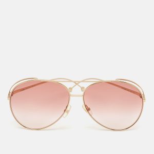 Fendi Pink/Gold Gradient FF0286/S Aviator Sunglasses, Sunglasses - Luxury Closet catalog