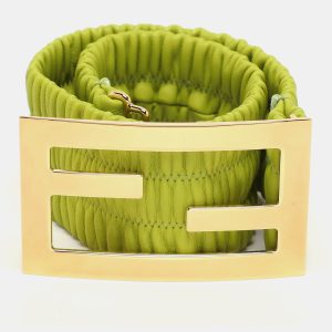 Fendi x Skims Green Leather Wide Waist Belt 65CM, Belt Buckles - Luxury Closet catalog