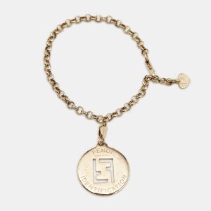 Fendi FF Identification Charm Gold Tone Bracelet, Jewelry - Luxury Closet catalog