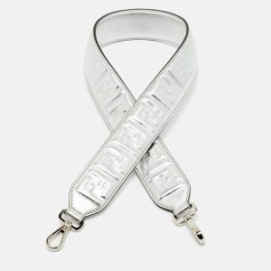 Fendi Silver Zucca Embossed Leather Strap You Shoulder Bag Strap, Luggage Accessories - Luxury Closet catalog