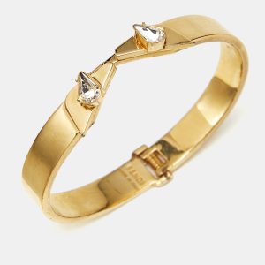 Fendi Monster Eyes Crystal Gold Tone Bracelet M, Jewelry - Luxury Closet catalog
