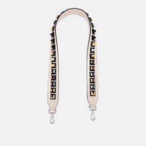 Fendi Cream Leather Studded Strap You Shoulder Bag Strap, Luggage Accessories - Luxury Closet catalog