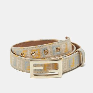 Fendi Multicolor Zucchino Canvas FF Buckle Belt 85 CM, Belt Buckles - Luxury Closet catalog
