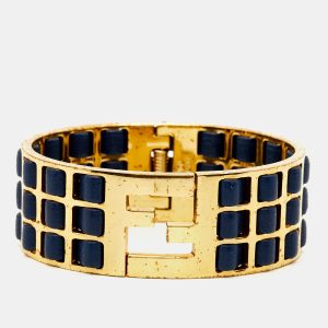 Fendi Fendista Leather Gold Tone Bracelet M, Jewelry - Luxury Closet catalog